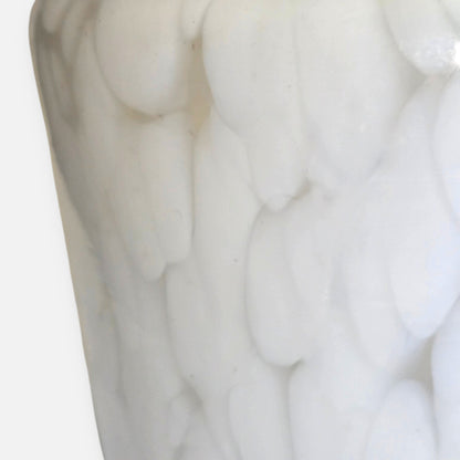 Empoli Vintage White Mottling Colour Glass Jug - White