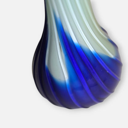 Jack In The Pulpit Italian Blue And Green Stem Vase - Blue/Green