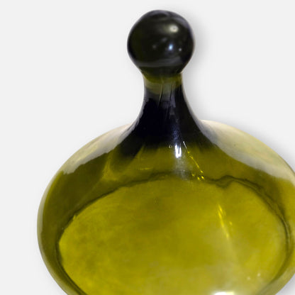 Empoli Vintage Apothecary Jar And Lid - Olive Green