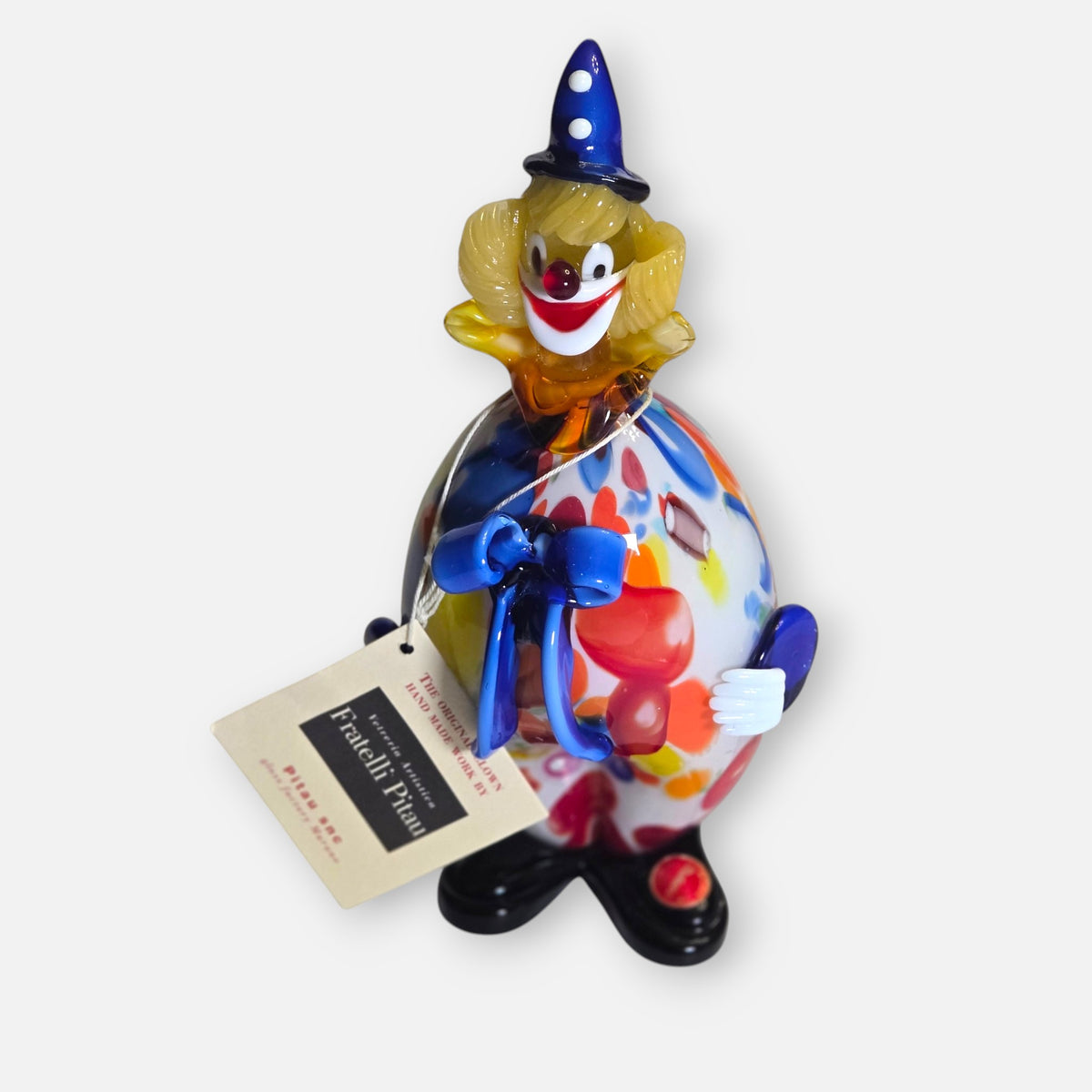 Murano Vintage Fratelli Pitau Multi Coloured Glass Clown - Multi