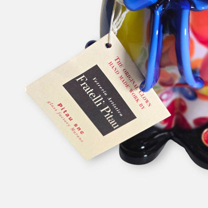 Murano Vintage Fratelli Pitau Multi Coloured Glass Clown - Multi