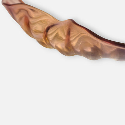 Murano Alfredo Barbini Pink And Champagne Gold Glass Bowl - Pink/Champagne
