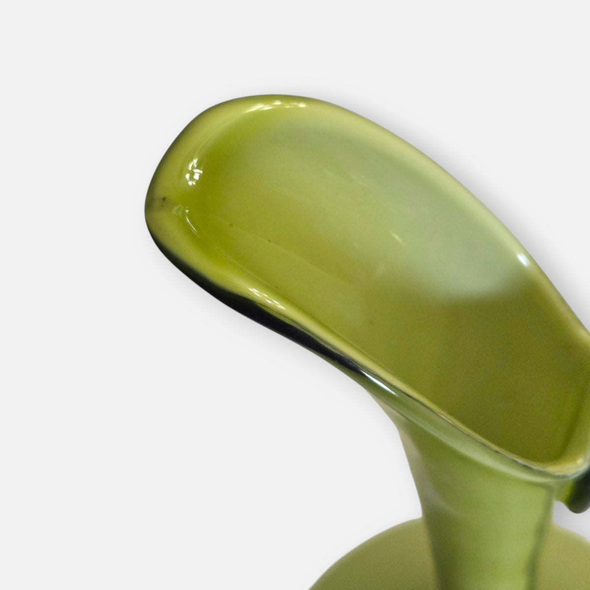 Empoli Vintage Olive Green Glass Jug - Green