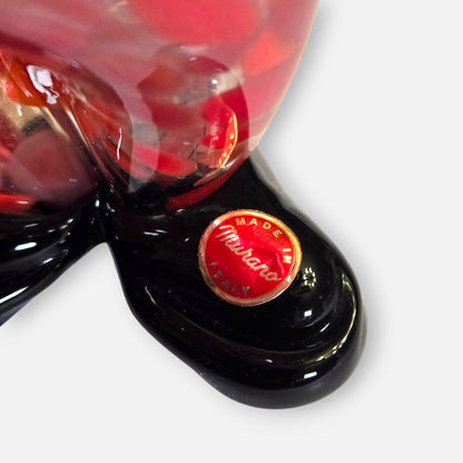 Murano Fratelli Pitau Red Spotted Glass Clown - Red