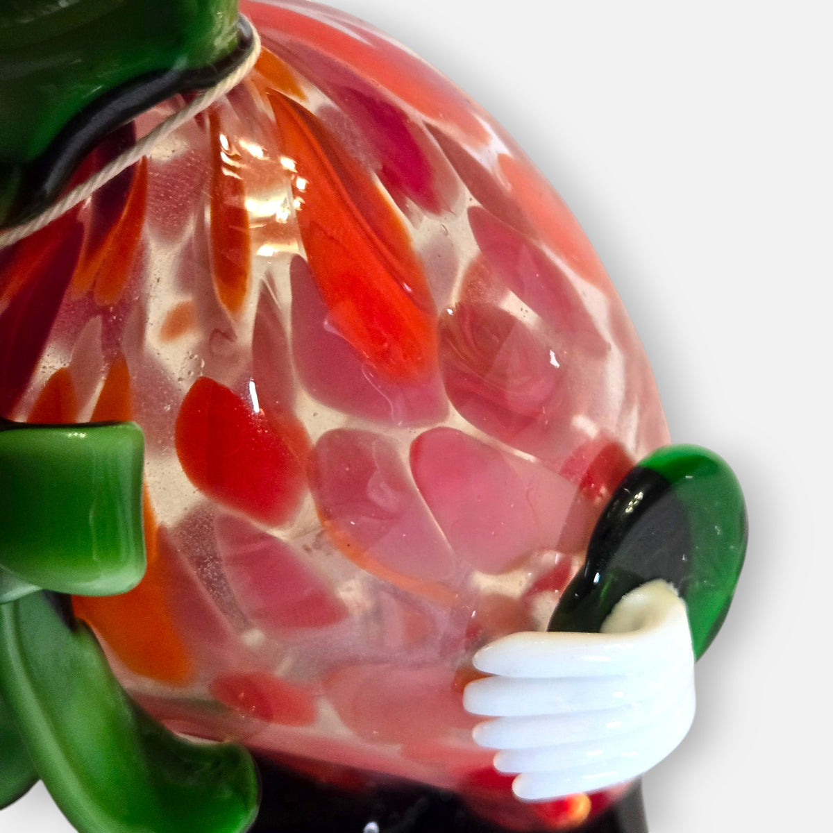 Murano Fratelli Pitau Red Spotted Glass Clown - Red