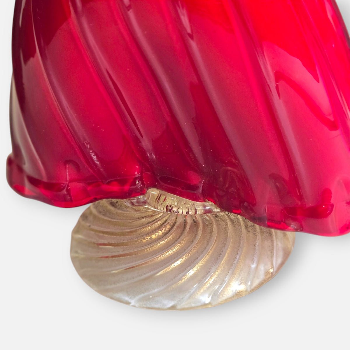 Murano Venetian Lady In Red Glass Figurine - Red
