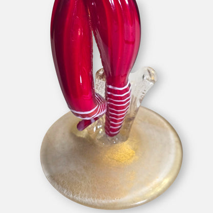 Murano Venetian Red Glass Man Figurine - Red
