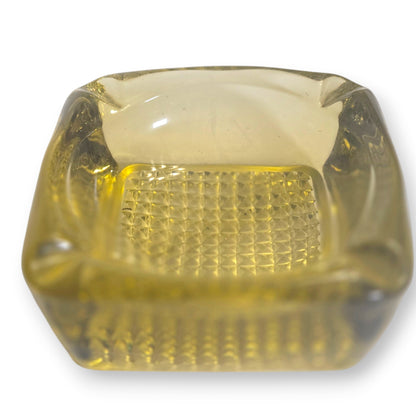 Czech Sklo Union Amber Glass Ashtray - Amber