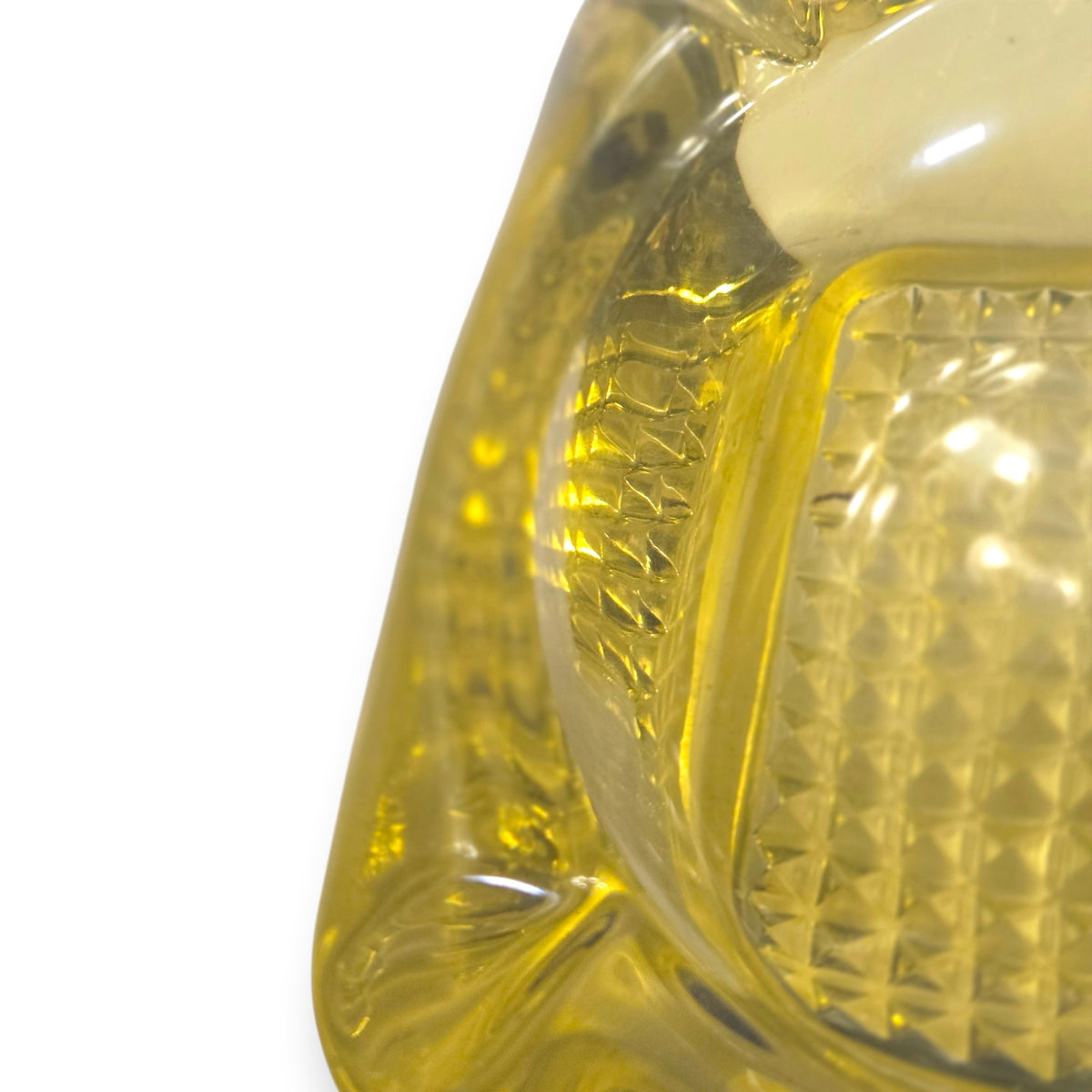 Czech Sklo Union Amber Glass Ashtray - Amber