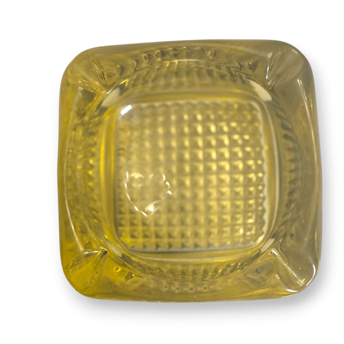 Czech Sklo Union Amber Glass Ashtray - Amber