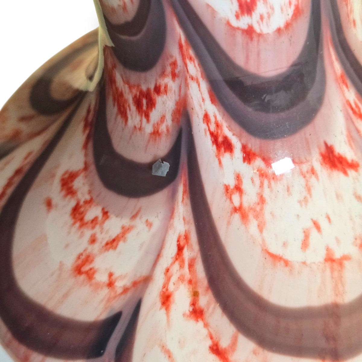 Empoli Burgundy, Brown And White Swirl Pattern Glass Jugs - Multi