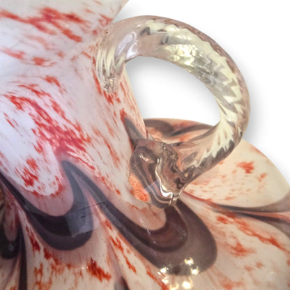 Empoli Burgundy, Brown And White Swirl Pattern Glass Jugs - Multi