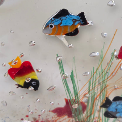 Murano Vintage Glass Aquarium Sculpture - Multi