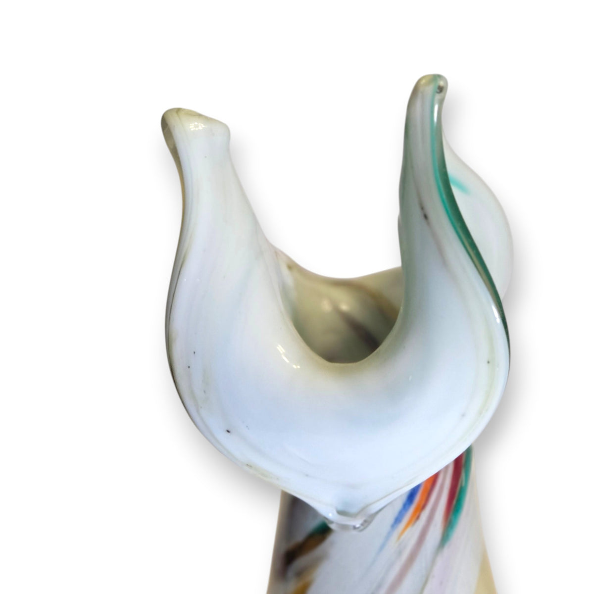 Empoli Vintage Coloured Marble Effect Glass Vase - Multi