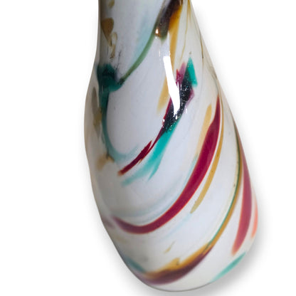 Empoli Vintage Coloured Marble Effect Glass Vase - Multi