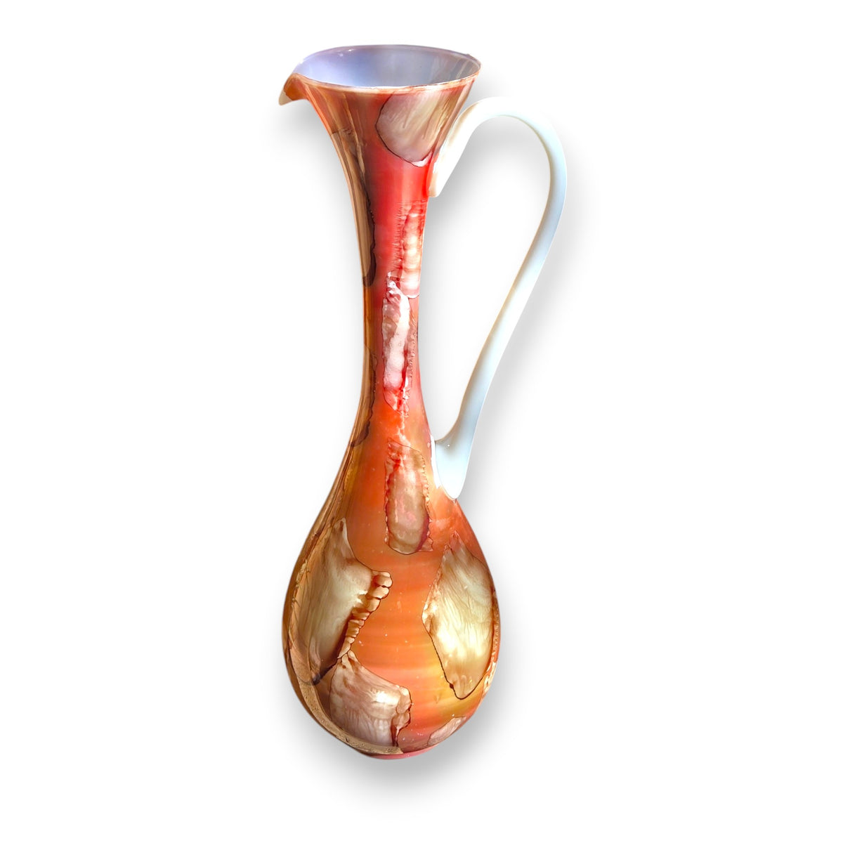 Empoli Vintage Very Large tortoiseshell Colouring Glass Jug - Multi