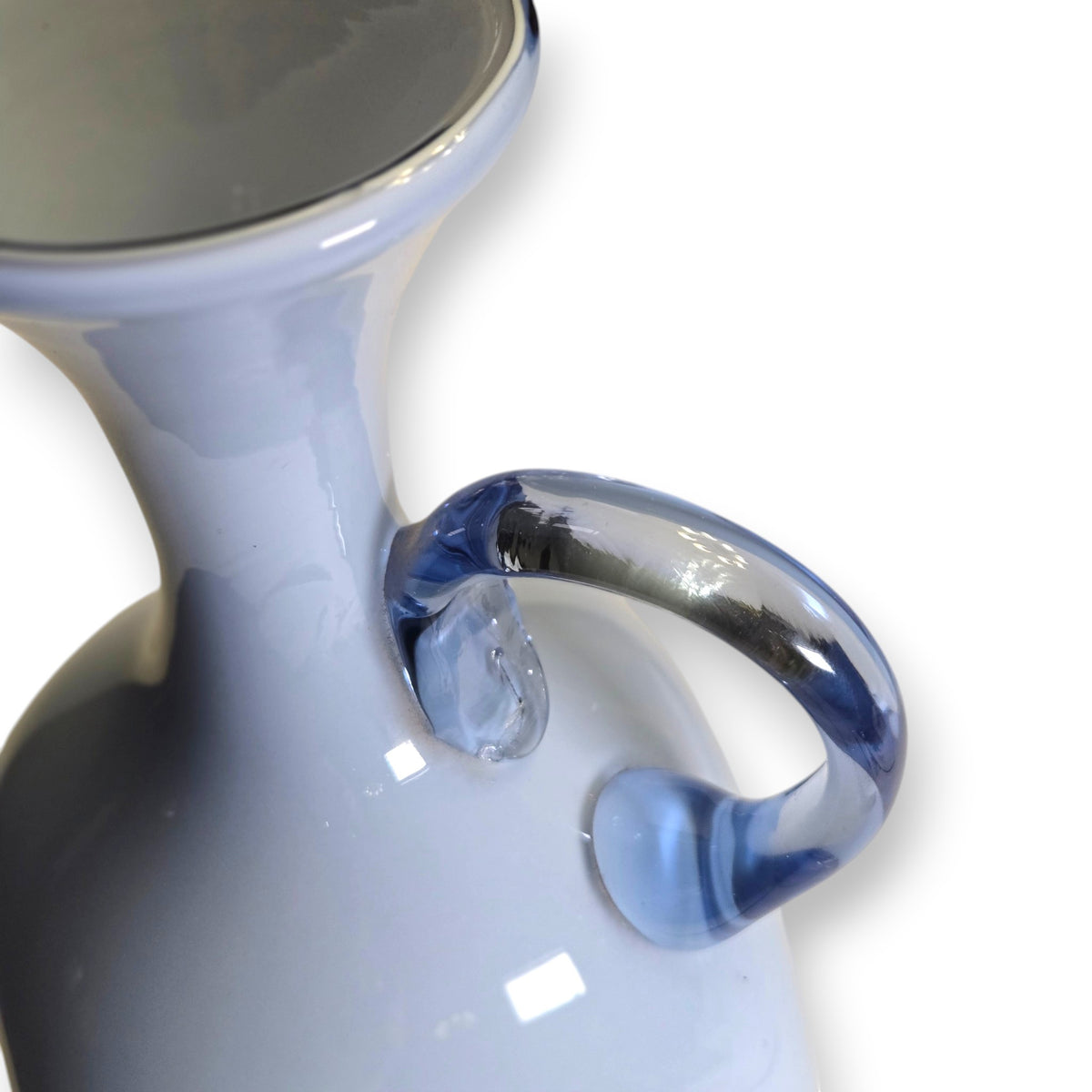 Empoli Vintage Powder Sky Blue Square Glass Jug - Powder Blue