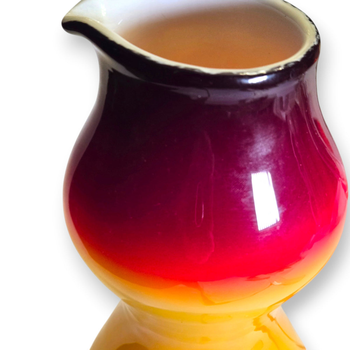 Empoli Amberina Yellow And Burgundy Glass Pitcher - Amberina