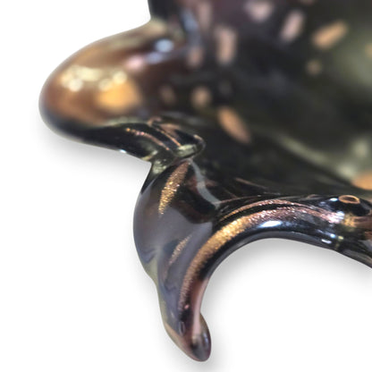 Murano Vintage Smoky Amethyst Glass Bowl - Amethyst