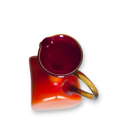 Empoli Amberina Red To Orange Glass Jug - Amberina