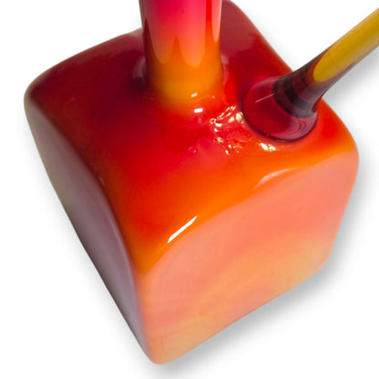 Empoli Amberina Red To Orange Glass Jug - Amberina