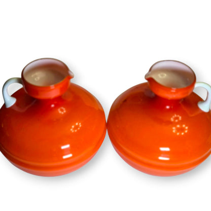 Empoli Vintage Orange Glass Jugs - Orange