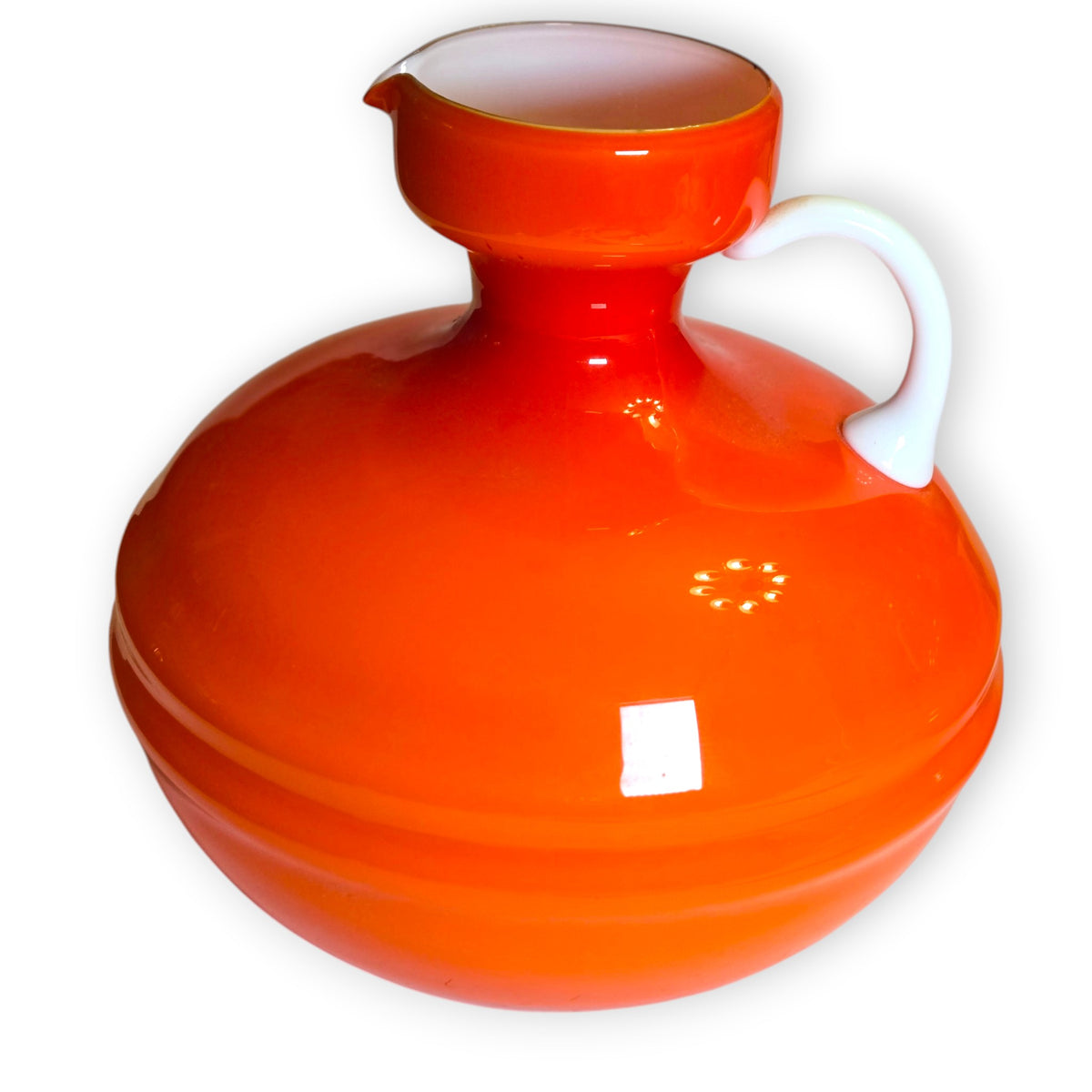 Empoli Vintage Orange Glass Jugs - Orange