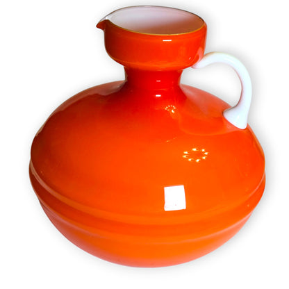 Empoli Vintage Orange Glass Jugs - Orange