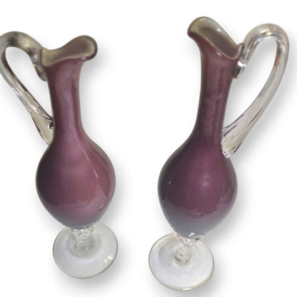 Empoli Vintage Deep Purple Glass Jugs - Purple