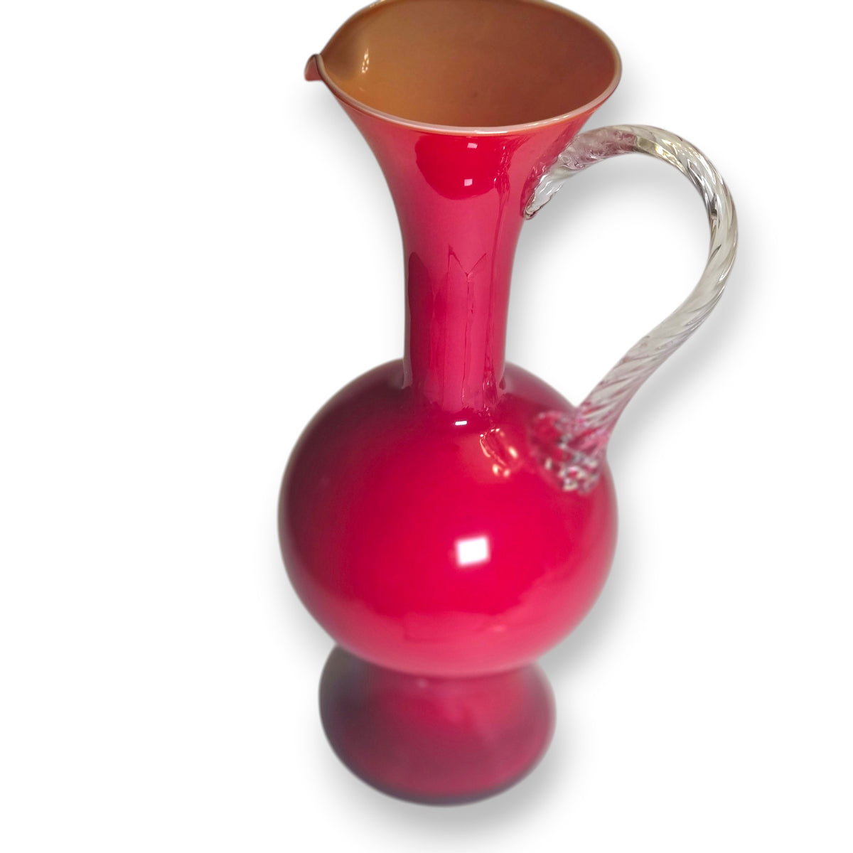 Empoli Vintage Ruby Red Glass Jug - Red