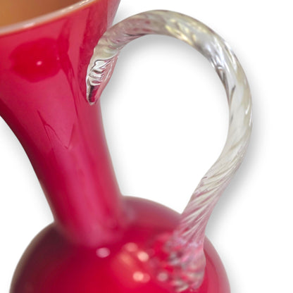 Empoli Vintage Ruby Red Glass Jug - Red
