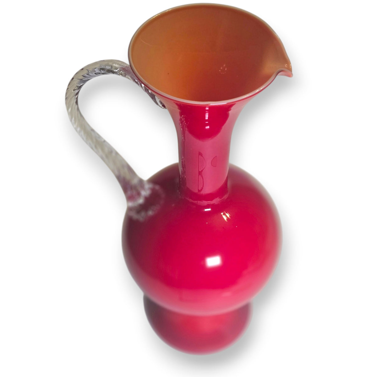 Empoli Vintage Ruby Red Glass Jug - Red