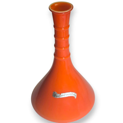 Opalina Fiorentina Coral Orange Glass Bottle - Orange