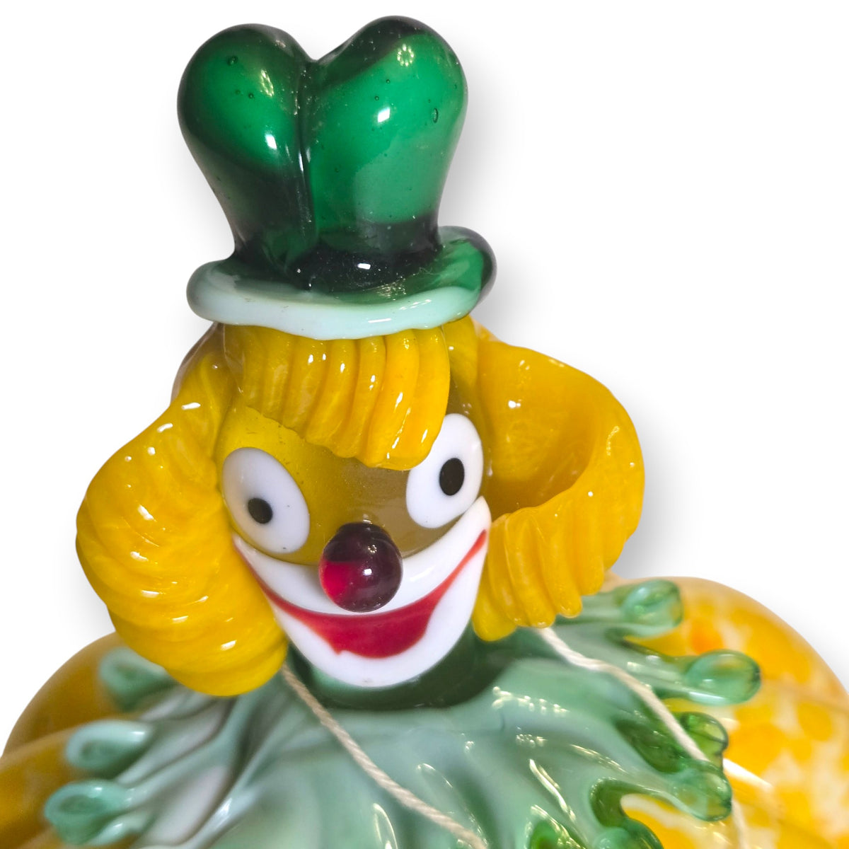 Fratelli Pitau Murano Yellow Pumpkin Glass Clown - Yellow