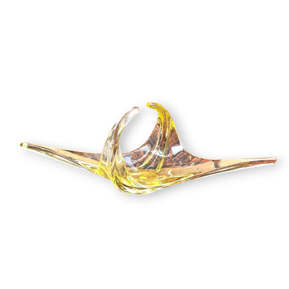 Murano Vintage Citron Yellow Glass Centrepiece - Citron Yellow