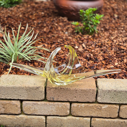 Murano Vintage Citron Yellow Glass Centrepiece - Citron Yellow