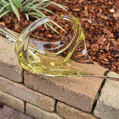 Murano Vintage Citron Yellow Glass Centrepiece - Citron Yellow