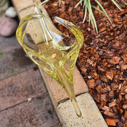 Murano Vintage Citron Yellow Glass Centrepiece - Citron Yellow