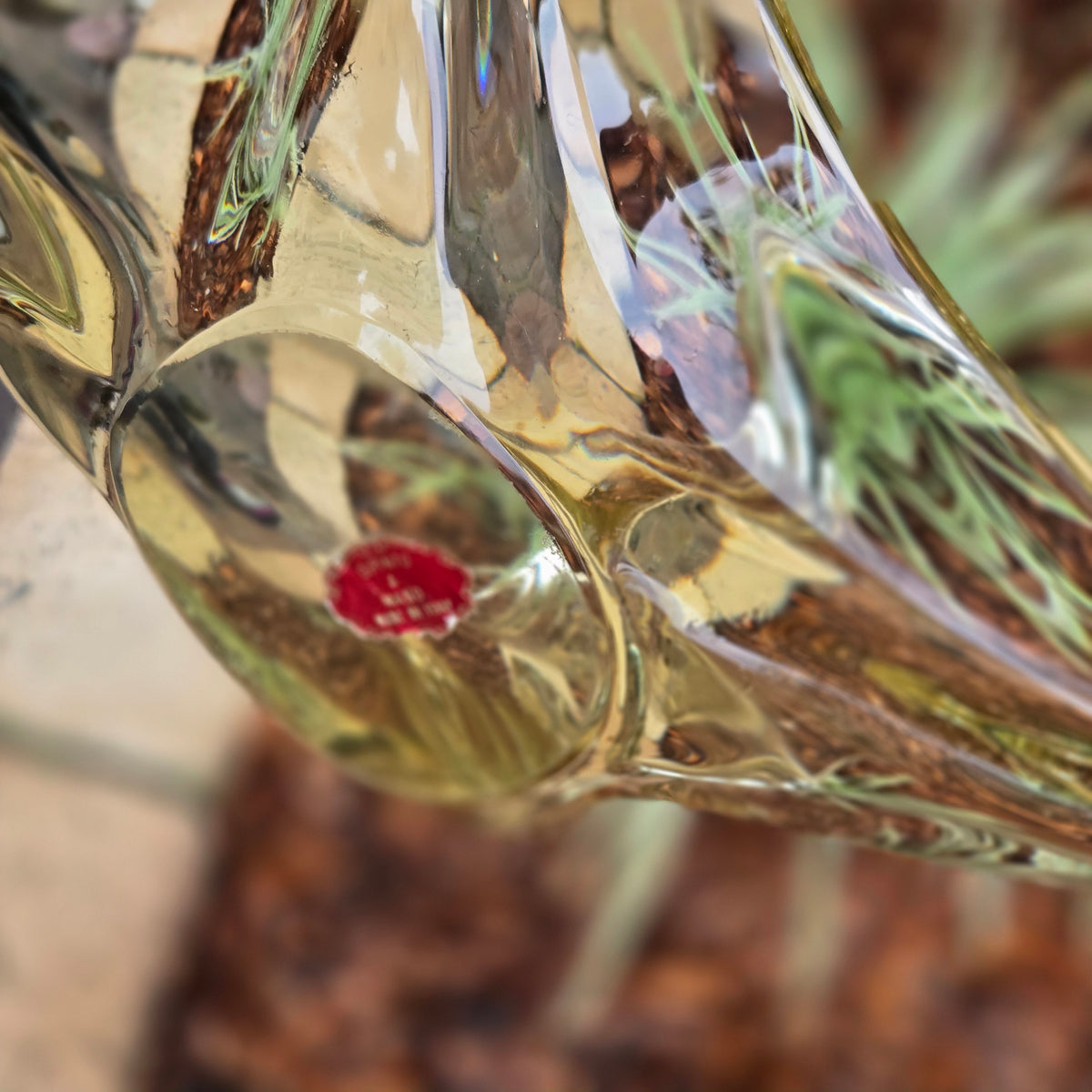 Murano Vintage Citron Yellow Glass Centrepiece - Citron Yellow