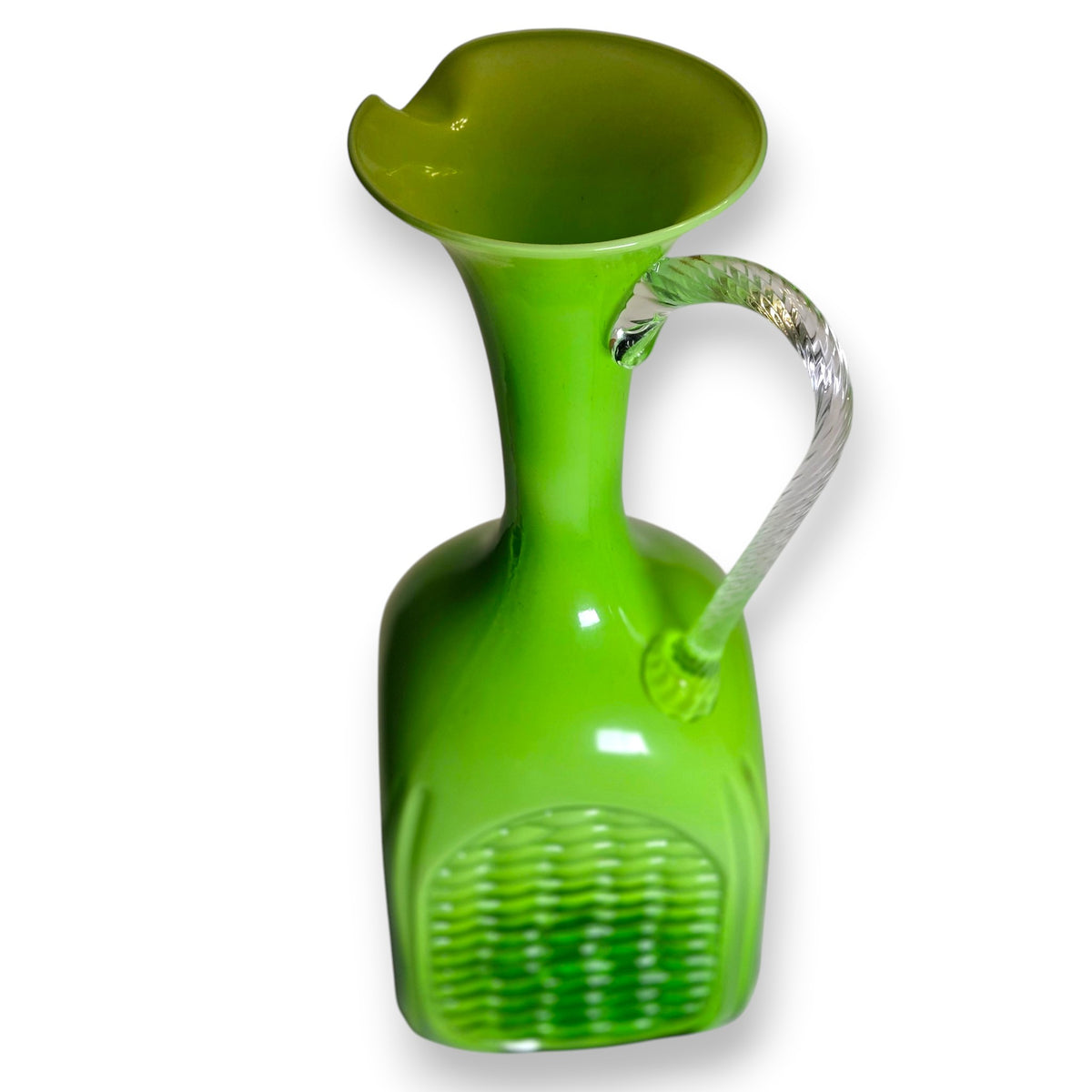 Empoli Vintage Green Glass Jug - Green