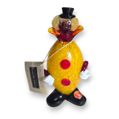 Fratelli Pitau Murano Vintage Lemon Glass Clown - Multi