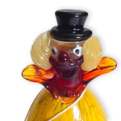 Fratelli Pitau Murano Vintage Lemon Glass Clown - Multi