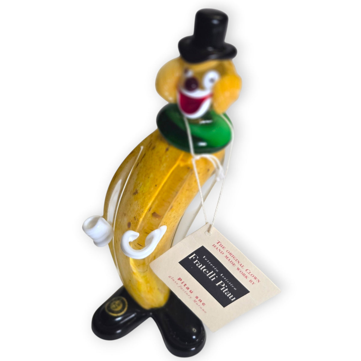 Fratelli Pitau Yellow Banana Glass Clown - Yellow