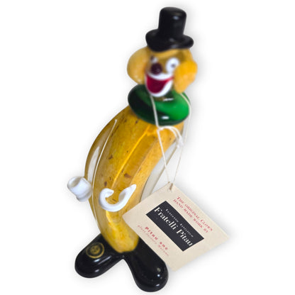 Fratelli Pitau Yellow Banana Glass Clown - Yellow