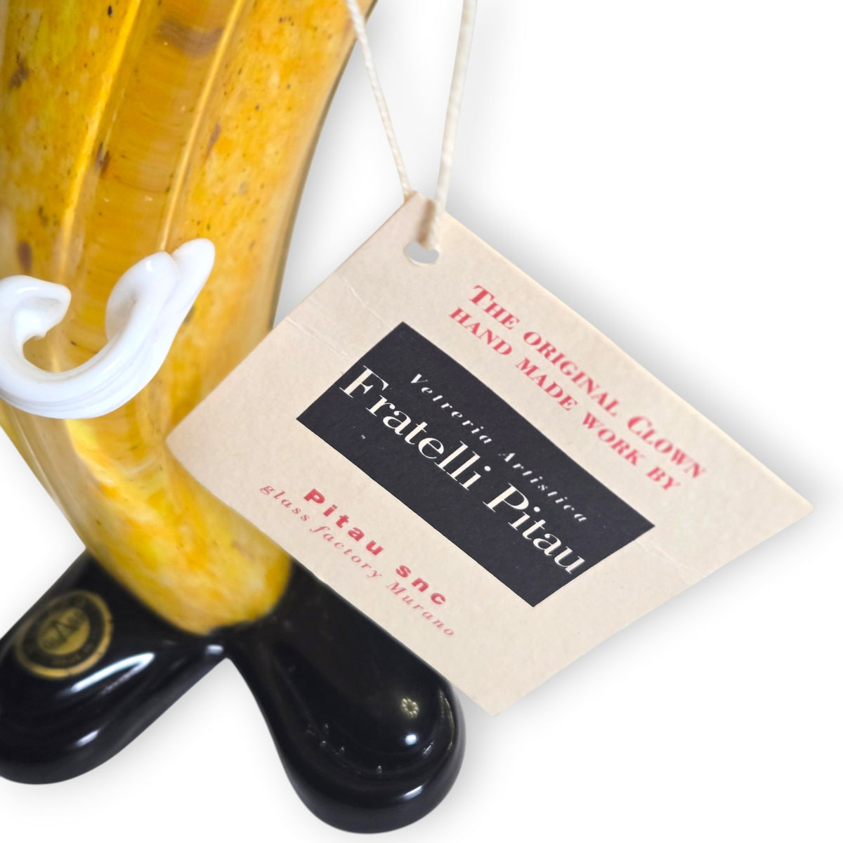 Fratelli Pitau Yellow Banana Glass Clown - Yellow