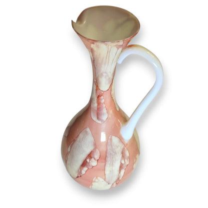 Empoli Vintage Salmon And Marbled Colour Glass Jug - Multi
