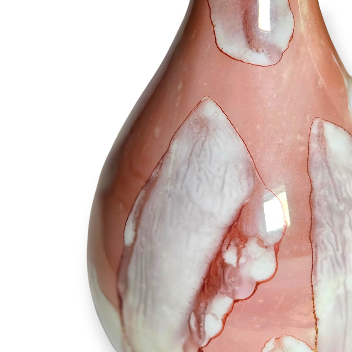 Empoli Vintage Salmon And Marbled Colour Glass Jug - Multi