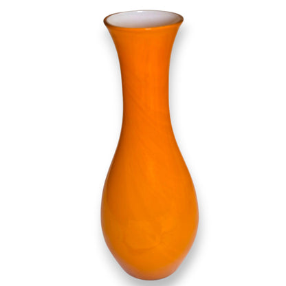 Empoli Vintage Three Piece Orange Glass Jug Vase - Orange