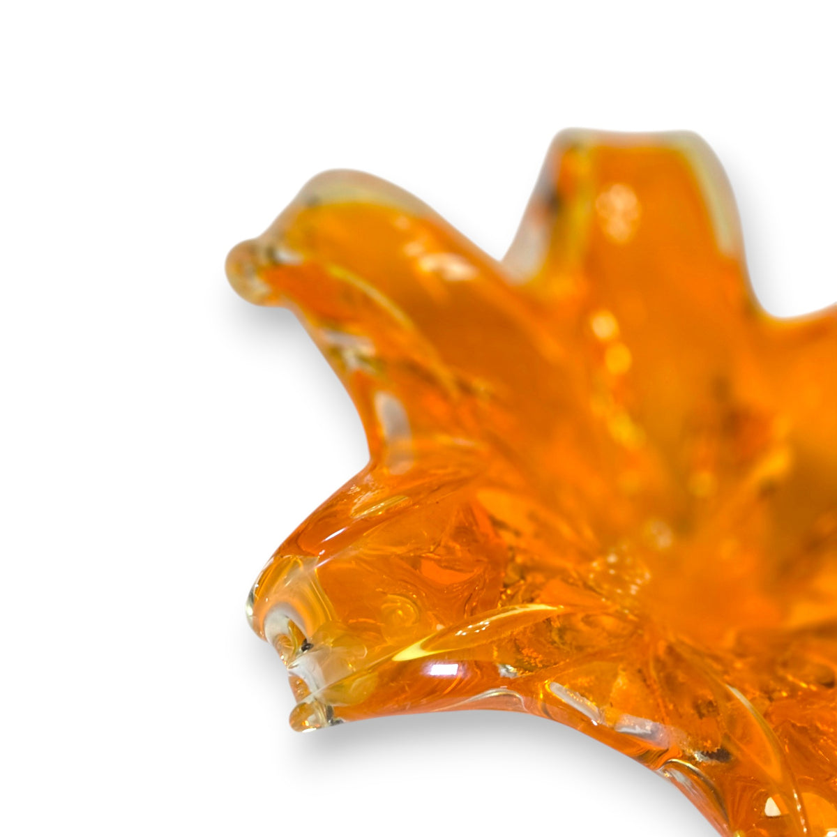 Murano Vintage Orange Honey glass Bowl - Orange