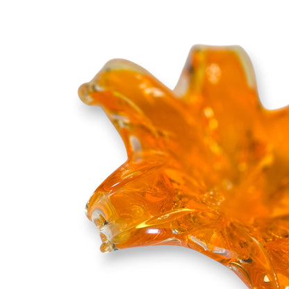 Murano Vintage Orange Honey glass Bowl - Orange